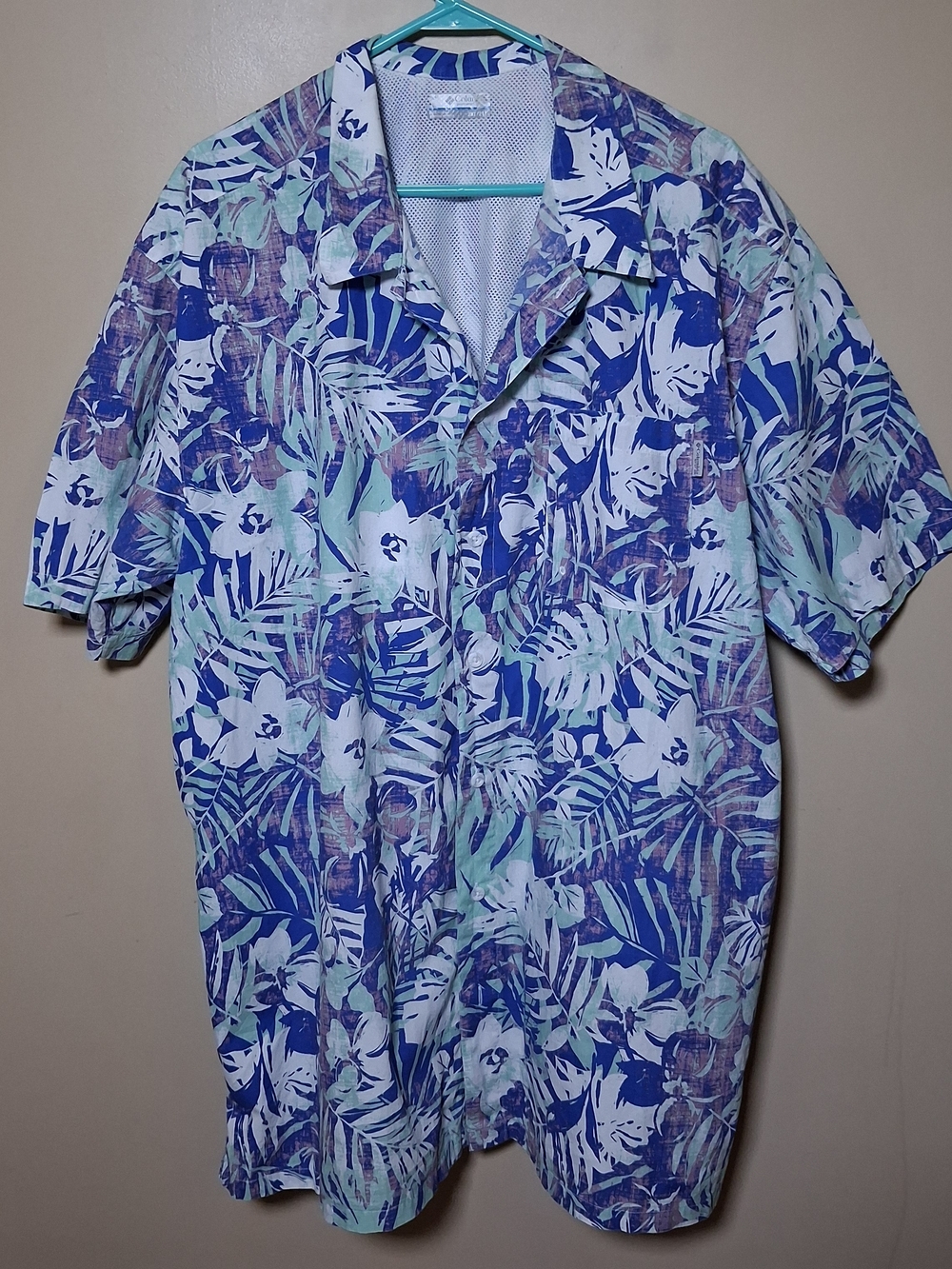 Columbia Men's Tropical Hawaiian Print Shirt; Size 2XT
